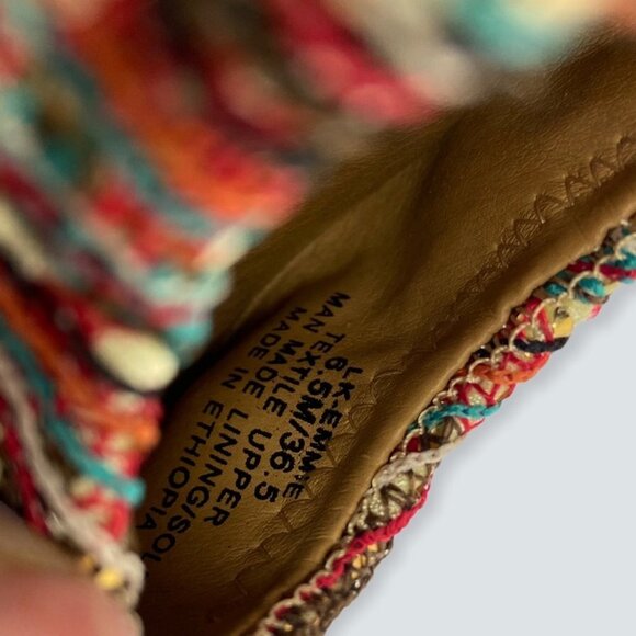 Lucky Brand Emmie‎ Ballet Flats Sequin Embroidered Size 6.5 Round Toe Bohemian - Picture 9 of 11